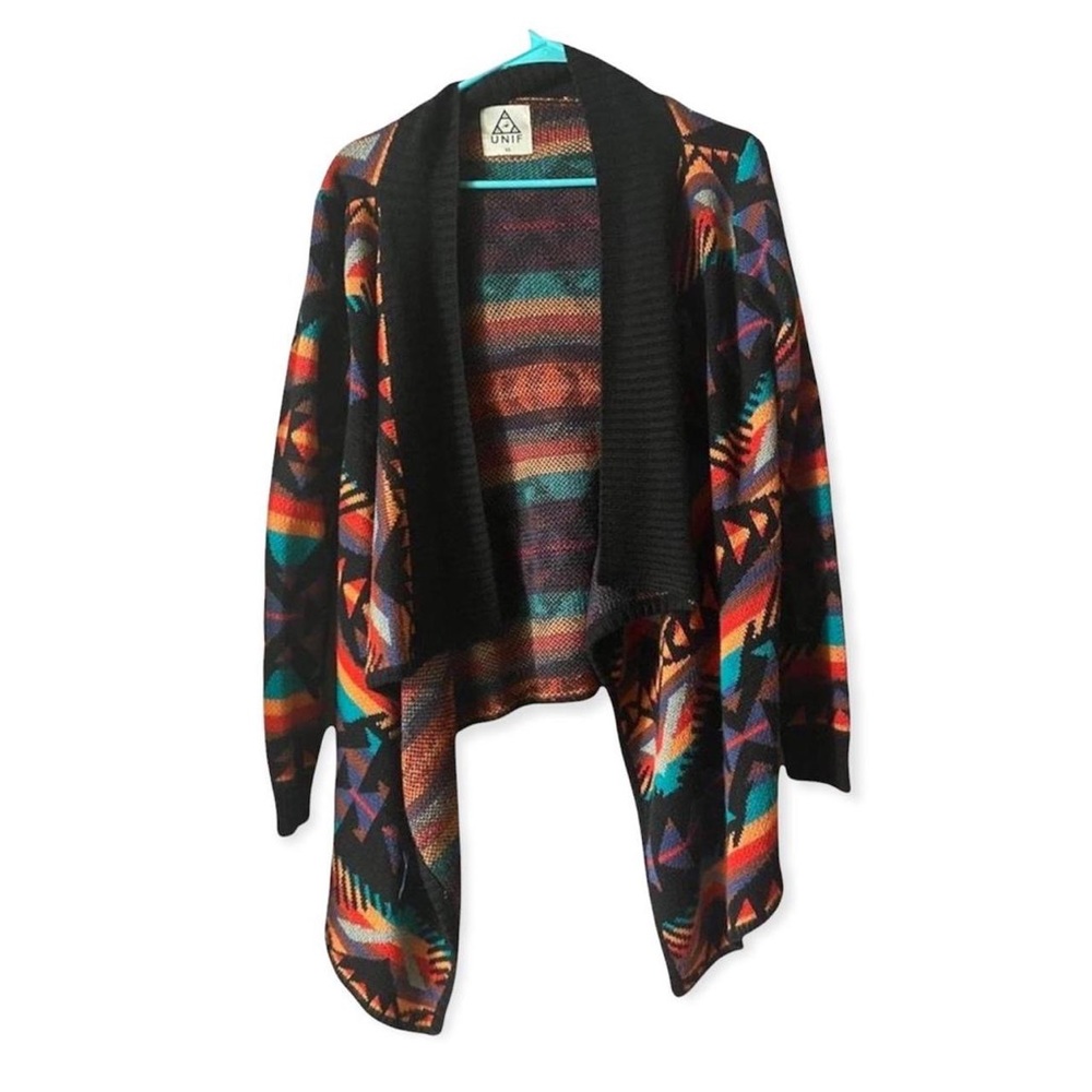 Rare UNIF Tribal Long Sleeve Cardigan Sweater. Size Xsmall. - Picture 2 of 4